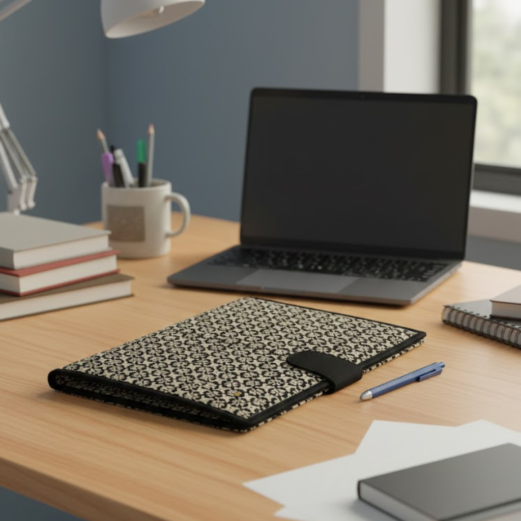 Black Block Print File Folder