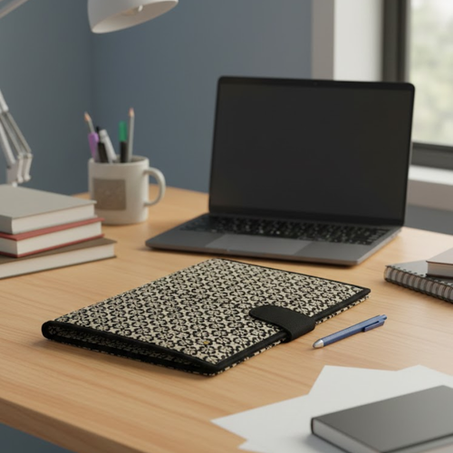 Black Block Print File Folder