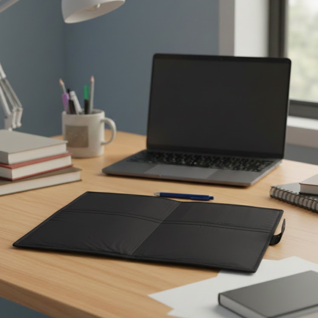 Black Block Print File Folder