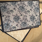 Grey Floral - Quilted Table Mats With Runner Set