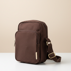 Brown Cotton Crossbody/Fanny Pack