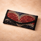 Indigo Ajrakh Trifold Wallet