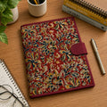 Handcrafted File Folder - Maroon Kalamkari Print