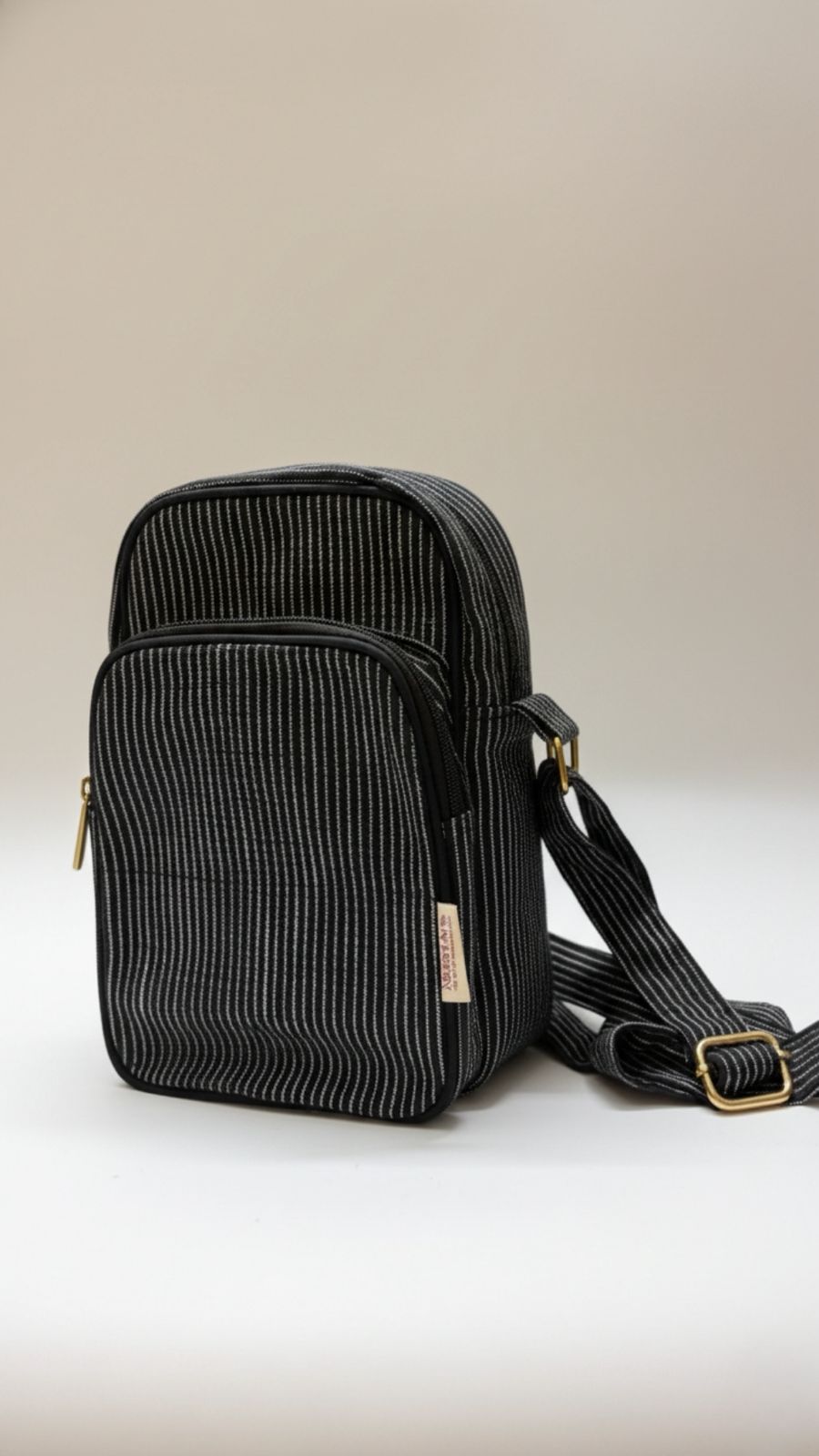 Black Cotton Crossbody/Fanny Packs