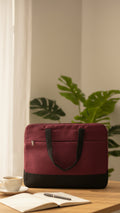 EcoSmart Maroon Canvas Laptop Bag