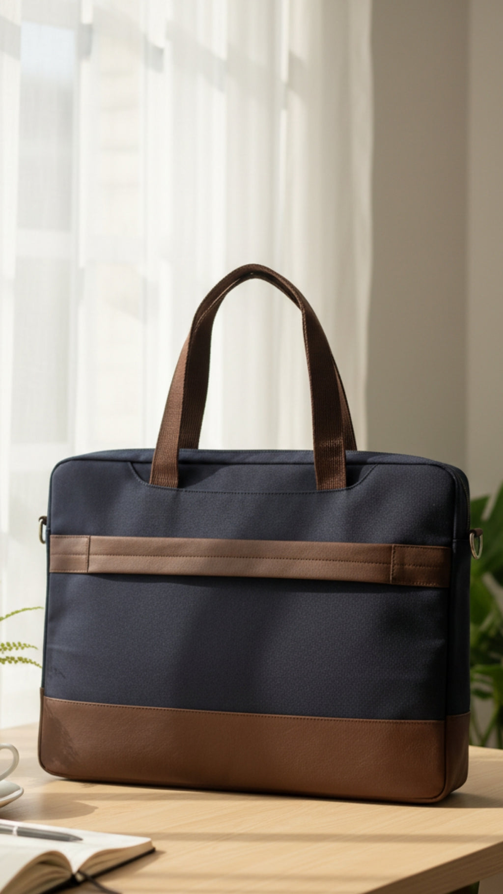 EcoSmart Navy Blue Canvas Laptop Bag