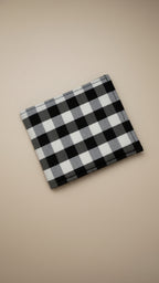 Classic Monochrome Check Print Unisex Wallet